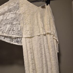 Torrid Ivory Lace Overlay Gown